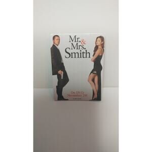 Mr. And Mrs. Smith Promotional On DVD Pin Back "Mrs. & Mr." 3x2 Inches